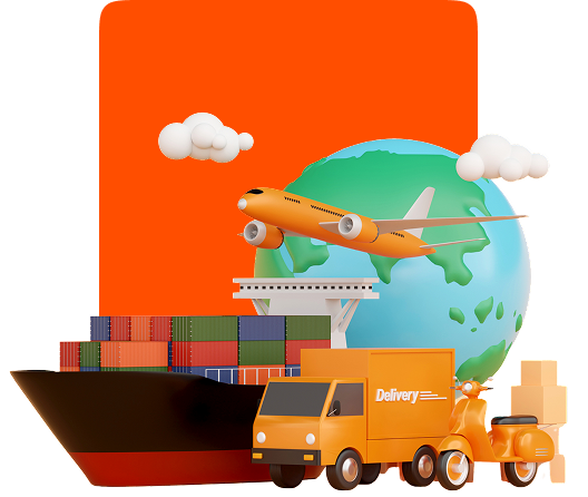 Global shipping illustration